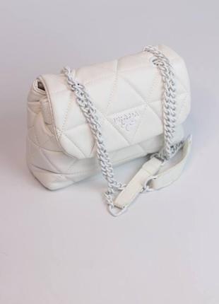 Prada nappa spectrum white/женская сумочка/женская сумка/жіноча сумка