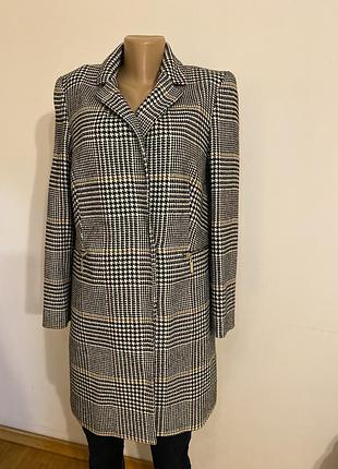 Пальто шерстяне в клітинку marks&spenser ( zara)
