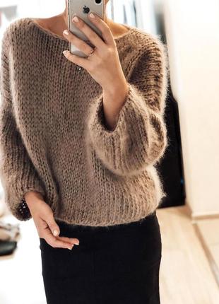 Базовый оверсайз свитер из мохера10 фото