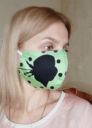 Маска трёхслойная защитная для лица