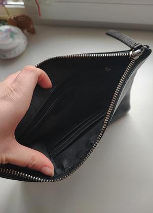Кожаный клатч accessorize чёрного цвета, клатч ,(большой кошелёк) натуральная кожа  20х26 см3 фото