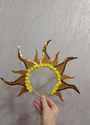 Обруч ободок корона солнышка лучик1 фото
