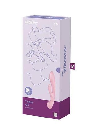 Вібратор-кролик satisfyer triple oh pink 8