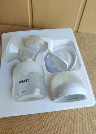 Молоковідсмоктувач з пляшечкою philips avent + подарунок4 фото