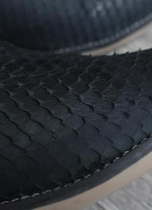Нидерланды кожаные ботинки казаки ковбойки под рептилию от hip shoe style5 фото