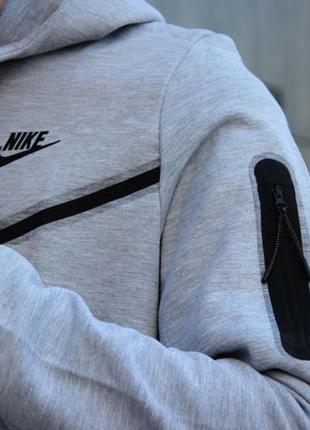 Худи nike tech fleece в сером6 фото