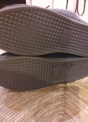 Сіри теплі чобітки,натуральне хутро preppy роз.40 (26.5см)6 фото