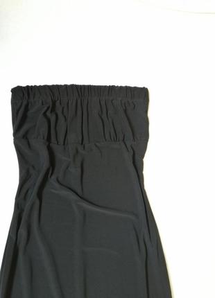Невероятно красивое шикарное платье по фигуре угольно чёрного цвета фасон бюстье рыбка с воланами по3 фото