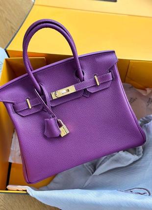 Сумка кожаная в стиле hermes birkin люкс