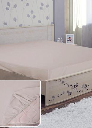 Простирадло на резинці бязь 140×200×20 молочна