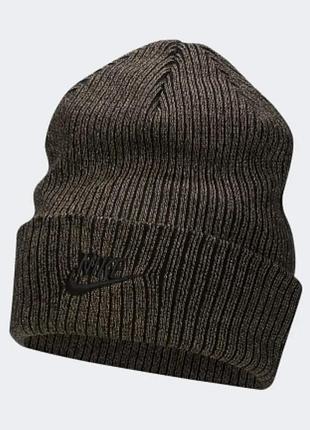 Шапка nike u nk peak beanie sc metallic l оригинал