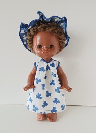 43 см редкая кукла негритянка темнокожая габби ворошиловград ссср в платье лялька срср
