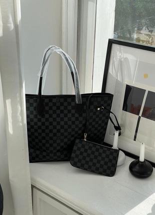 Жіноча сумка louis vuitton neverfull grey