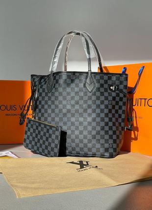 Жіноча сумка louis vuitton neverfull grey3 фото