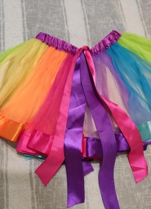Карнавальный костюм юбка радуги на 6-8роков