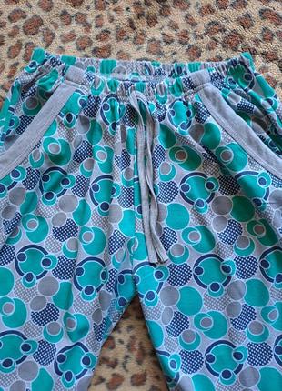 (946) отличные хлопковые пижамные штаники/бриджи для дома и сна /размер м5 фото