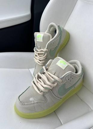 Кроссовки nike sb dunk low mummy neon (светятся в темноте)10 фото