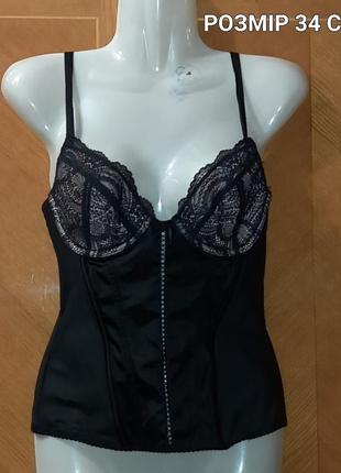 Брендовий пеньюар  корсет р.34 с від victoria's secret , кісточки , мереживо , поролон
