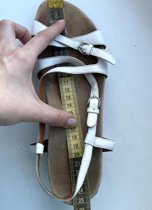 Кожаные босоножки сандалии benvado 38 р. натуральная кожа, белые шкіряні босоніжки7 фото