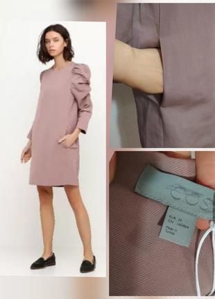 ..фирменое базовое минималистическое платье с карманами супер состав котон лён2 фото