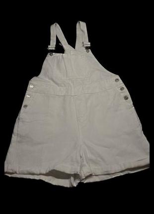 Джинсовый комбинезон летний белый