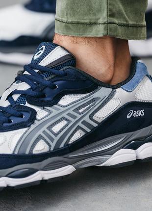 Мужские кроссовки asics gel nyc blue white 4210 фото