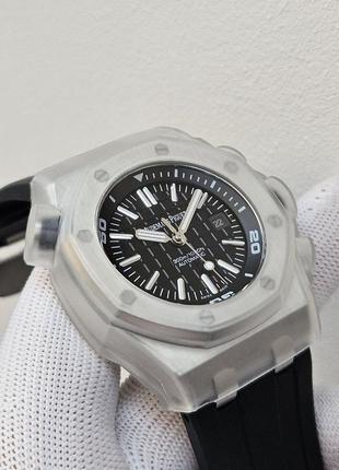 Швейцарський годинник audemars piguet royal oak offshore diver black5 фото