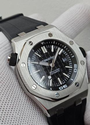 Швейцарський годинник audemars piguet royal oak offshore diver black4 фото