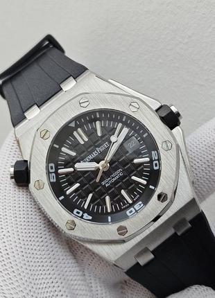 Швейцарський годинник audemars piguet royal oak offshore diver black3 фото