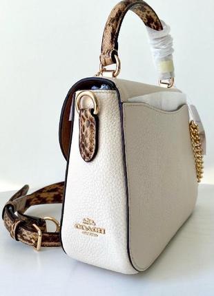 Женская брендовая кожаная сумочка coach marlie top handle satchel сумка кроссбоди оригинал кожа коач коуч на подарок жене подарок девушке6 фото