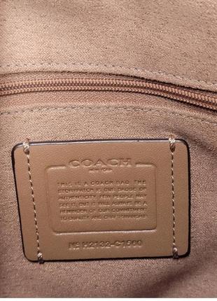 Женская брендовая кожаная сумочка coach marlie top handle satchel сумка кроссбоди оригинал кожа коач коуч на подарок жене подарок девушке8 фото