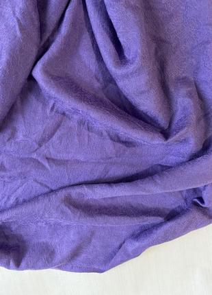 Фіолетовий шарф платок великий довгий широкий теплий з китицями лавандовий бузковий7 фото