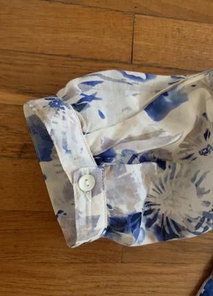 Тонушка легешка удлиненная блуза рубашка шелк/котон 36р.4 фото