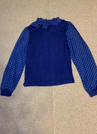 Юбка и блузка синего цвета для девочки 7-8 р школа4 фото