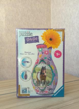 3d пазл ravensburger girly girl ваза коні 216 елементів ravensburger