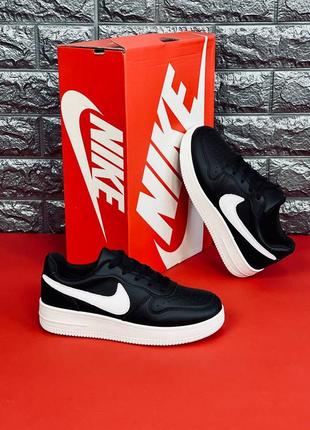 Женские кроссовки nike air force черные кожаные кросовки найк аир форсы