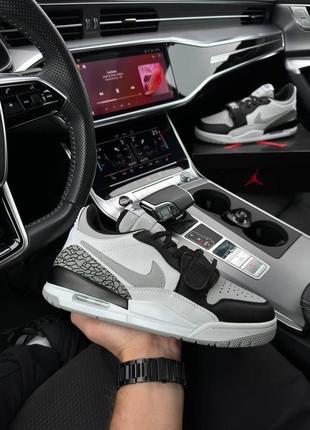Чоловічі кросівки nike air jordan legacy 312 low / найк джордан / демісезонні / весняні, літні, осінні / взуття / шкіра / білі, чорні, сірі