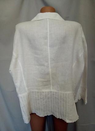 Льняной кардиган, блуза, жакет, большой размер   №7bp3 фото