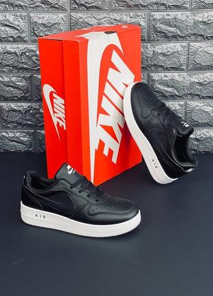 Женские кроссовки nike air force черные кожаные кроссовки найк аир форсы