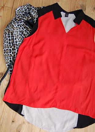 Красивая блуза с удлиненной спинкой/блузка /топ/майка плюс сайз в идеале