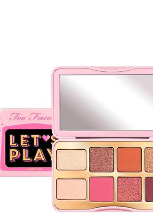 Палетка теней too faced mini let's play eye shadow palette6 фото