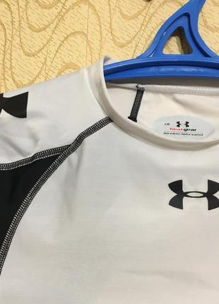 Компрессионная термо футболка under armour майка беговая спортивная рашгард лонгслив для спорта бега зала фитнеса nike marvel футбола андер армор3 фото