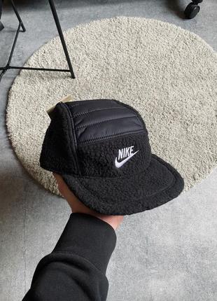 Nike nsw fly cap оригинал новая мужская кепка пятипанелька флисовая шерпа тедди флис