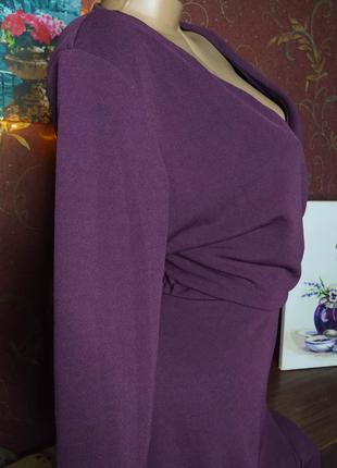 Фиолетовое короткое платье с длинными рукавами от miss selfridge4 фото