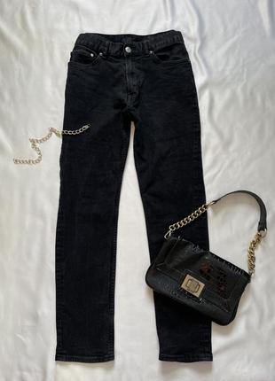 Круті жіночі чорні мом джинси, джинси скіні, джинси denim 32
