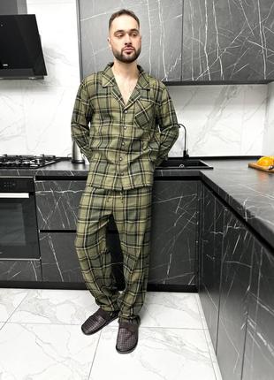 Коттоновая мужская пижама оверсайз7 фото