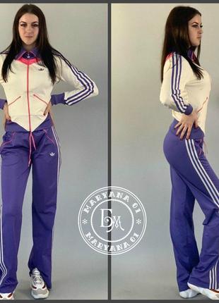 Спортивний костюм adidas фіолетовий8 фото