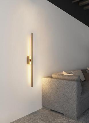 Бра настенное led c20-800-gd-k золото 80х6х6 см.
