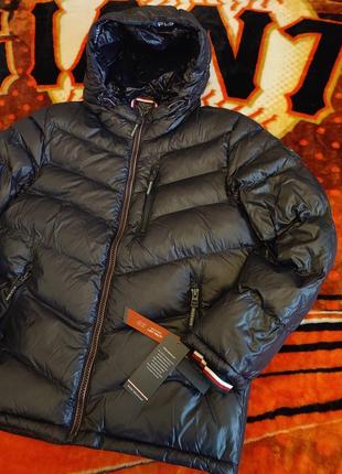 ❄️💨 оригинал. теплая зимняя куртка пуховик tommy hilfiger. ветра и водо защищена.2 фото