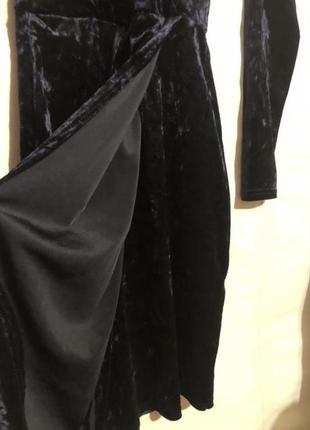 Платье бархатное с красивым вырезом длинное jane norman на декольте вечернее праздничное сексуальное сарафан туника5 фото
